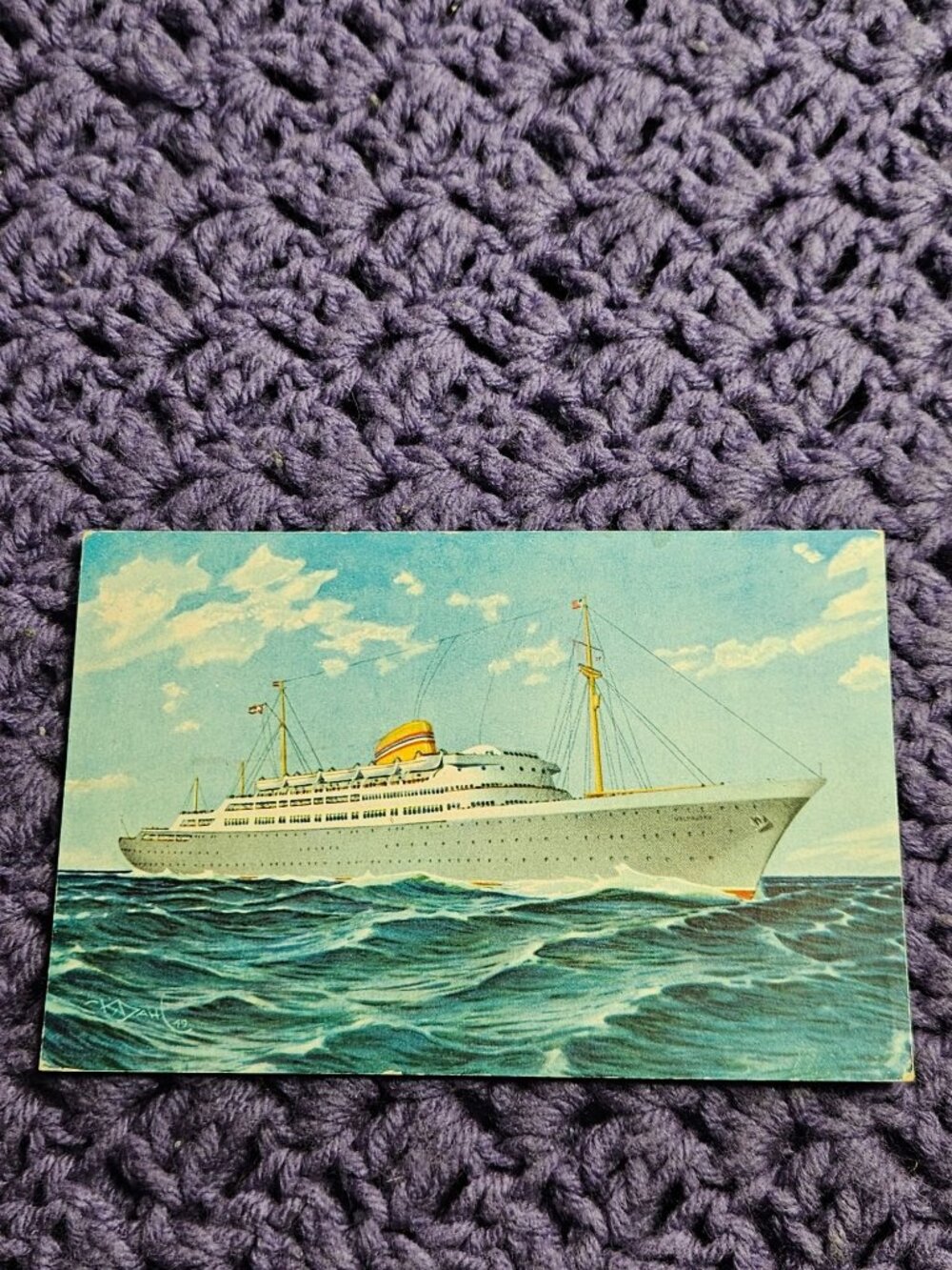 M/S Oslofjord Passenger Liner Norwegian America Line Postcard